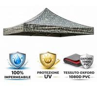 Feuille de toit de camouflage militaire imperméable 3X3 pour le remplacement du gazebo pliable