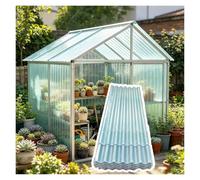 Feuille de Toit en Plastique Transparent Plaque en Fibre de Verre 1 mm | Isolation Thermique et Acoustique pour Toitures, Espaces Extérieurs, Jardins(3.94x13.12ft/1.2x4m)