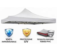 Feuille de toit imperméable blanche 3X3 pour le remplacement du gazebo pliable