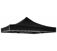 Feuille De Toit Imperméable Noire 3X3 Pour Remplacement De Gazebo Pliable Eg49483