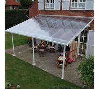 Feuille de toiture en polycarbonate,Feuille en plastique acrylique claire,Panneau durable transparent PC à fort impact et à l'épreuve, Couverture de serre extérieure(1.56mx4m (5.1ftx13.1ft))