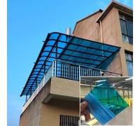 Feuille de toiture en polycarbonate transparent de 1,6 mm d'épaisseur, facile à découper, parfaite pour les auvents, les serres, les jardins - 1,56 m x 5 m / 5.1ft x 16.4ft