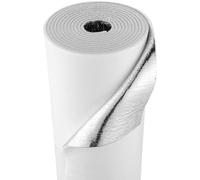 Feuille d'isolation pour porte de garage - Kit d'isolation thermique - 6 mm d'épaisseur - 61 cm x 5,5 m par rouleau - 4 rouleaux - Feuille réfléchissante en aluminium avec noyau en mousse EPE - Surfac