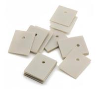Feuille fine en céramique de nitrure d'aluminium - Plaque de substrat d'isolation à haute conductivité thermique for la recherche scientifique-100 pièces(14mmx20mmx1.0mm)