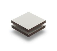 Feuille HPL 6 mm - d'une dimension allant de 10x10 cm à 100x230 cm avec un film protecteur sur les deux faces et ne présentant aucun bord tranchant.