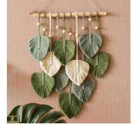 Feuille Macram Tenture Murale Boho Room Home Decor Tiss Tapisserie Murale EsthTique Home Room DCoration de Mariage Vert