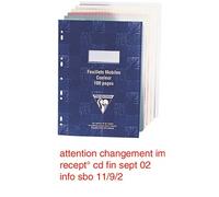 Feuillets mobiles de couleur sous étui A4 100 pages perforées grands carreaux