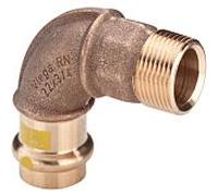 Viega Profipress feuille G 345792 35 mm x R 2000 2000 /4, 90°, bronze, SC-Contur, polygone