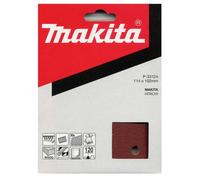 Feuilles abrasives 114x102 mm grain 120 bois/métal (10 pcs) - MAKITA P-33124