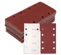 Feuilles Abrasives Rectangulaires, 40pcs, 93 x 185 mm | Grain 60/80/120/180/320/600/800/1000, Pour Ponceuse Vibrante, Papier de Verre, Pour Polir