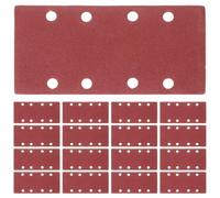Feuilles Abrasives Rectangulaires Papier de Verre, 100 Pièces | Support Floqué, Perforation Traversante, Ponçage Régulier, Usage Carrosserie et Élimination de Rouille