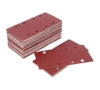 Feuilles Abrasives Rectangulaires Papier Floconné, 100 Pièces | Trous D’extraction de Poussière, pour Métal et Surfaces Peintes, Usage Menuiserie et Bricolage