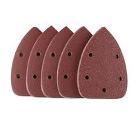 Feuilles Abrasives Triangles 60pcs Papier Verre pour Ponceuse Mouse-Papier a Poncer 140x90 mm Papier Abrasif 5 Trous Crochets et Boucles Grain 40 60 80 120 180 240 pour Poncage Triangulaire