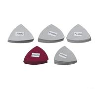 Feuilles abrasives triangulaires de 90 mm, papier en carbure de silicium humide et sec, grain 800-5000 pour outils multifonctions et réparation murale