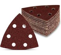 Feuilles abrasives triangulaires, lot de 180, papier abrasif à 6 trous, 93 x 93 x 93 mm, série de grains 30, 40, 60, 80, 120, 180 et 240.