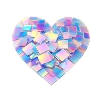 Feuilles acryliques colorées - Lot de 100 panneaux holographiques pour loisirs créatifs, verre acrylique irisé éclatant | Feuille holographique pour femmes, hommes, adolescents, adultes, loisirs