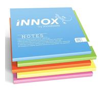 Feuilles Autocollantes Électrostatiques Pour Toutes Les Surfaces-Les Innovants Sticky Notes De Innox Sans Colle; Visualisez Et Remettez Vos Idées En Ordre: Multicolore,10x10 Cm,500 Feuilles