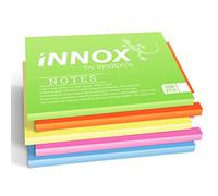 Feuilles autocollantes électrostatiques pour toutes les surfaces - les innovants Sticky Notes de INNOX sans colle; visualisez et remettez vos idées en ordre: Multicolore, 10x7 cm, 500 feuilles