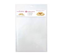 ScrapCooking - 6 Papier Plaques Feuilles Azyme Blanches Alimentaire - Pour Pâtisseries, Nougats, Calissons, Décoration Gâteaux Feutre - Format A4 21 x 29,7 cm - 7300