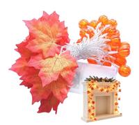Feuilles d'automne avec Lumières LED à Piles, imperméable, lumière Chaude | Feuilles d'érable et citrouilles lumineuses d'automne Pour Maison Fête Chambre Patio Porche Jardin Entrée Bureau