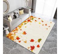 Feuilles d'automne Tapis 180x270 cm GarçOn et Fille Moquette Antiderapant à Poils Courts Tapis 3D Lavable en Machine Convient aux Chambres, Bureaux Salons et Couloirs b-198