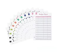 Feuilles de budget pour classeur A7, 96 inserts de suivi budgétaire pour planificateur A7, pages de recharge de budget à 6 trous pour le budget