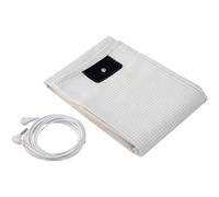 Feuilles de Mise à la Terre, draps de lit pour puits de Mise à la Terre, 10% Fibre d'argent, Drap Plat de Mise à la Terre, santé Naturelle (68,6 x 132,1 cm, Blanc)