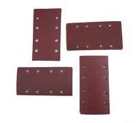 Feuilles de papier abrasif rectangulaire floqué 185 x 93 mm avec 8 trous pour l'extraction de la poussière, grains 80-320 assortis pour meuleuse d'angle et ponceuse orbitale