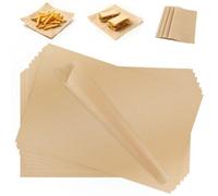 Feuilles de papier sulfurisé prédécoupées, 28 x 38 cm, 200 feuilles, papier sulfurisé non blanchi – papier sulfurisé antiadhésif pour la cuisson au four, au barbecue, pour les aliments, le beurre et l