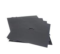 Feuilles de Protection pour Plaque Gaz 5 Pièces Antiadhésives | Découpe Centrale Prédécoupée, Réutilisables et Faciles à Nettoyer, pour Four et Brûleur, la Cuisine Noire