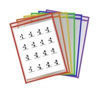 Feuilles De Protection Transparentes En Pvc - Sans Acide, Transparentes, Légères, Lot De 6, 35 X 25 Cm, Couleur Aléatoire, Pour L'organisation De Vos Documents