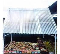 Feuilles de toiture ondulées de 2,5 mm | Panneaux de toiture isolés | Tuiles de toit résistantes à la lumière du soleil | Housse d'abri d'auto imperméable | 4 pièces (0,9 x 2,2 m) pour une utilisation
