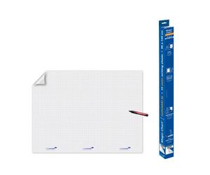 Feuilles électrostatiques blanches quadrillées Magic-Chart 90 x 120 cm - 15 feuilles