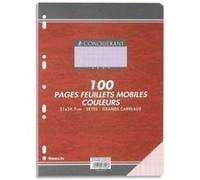 Feuilles mobiles 21 x 29 7 a 80 gr. rose conquerant 100102341 G