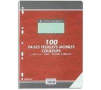 Feuilles mobiles 21 x 29 7 a 80 gr. vert conquérant sept 100103753 G