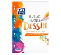 Feuilles simples Oxford dessins A4 réglure unie blanche 100 pages sous film