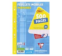 Feuillets mobiles 500 pages séyès format A4 21 x 29,7 cm Métric Clairefontaine - perforées