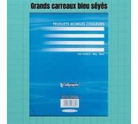 Feuillets Mobiles Bleu Perforées 17X22 Grands Carreaux Seyes 80G Clairefontaine G