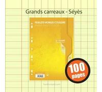 Feuillets Mobiles Perforées Jaune 21X29,7 A4 Grands Carreaux Seyes 90G Clairefontaine G