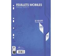 Feuillets mobiles sous film 7000 A4 200 pages perforées grands carreaux 80 g