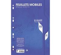 Feuillets mobiles sous film 7000 A4 200 pages perforées petits carreaux 80 g