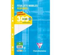 Feuillets mobiles sous film A4 300 pages perforées petits carreaux