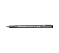Staedtler Feutre pointe fine Pigment Liner 0,2 mm – Pointe métal – Encre noire résistante aux UV