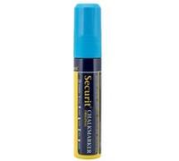 Securit Pochette de marqueurs à craie liquide pointe biseautée largeur du trait 7 mm x 15 mm bleu