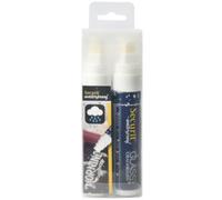 Feutre-craie WATERPROOF LARGE, étui de 2, blanc