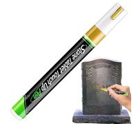 Feutre Doré Pierres Tombales, Stylo Peinture Dorée Imperméable Inscriptions Pierre Tombale, Stylos Marqueurs Dorés Peinture Pierres Tombales, Stylos Marqueurs Base Huile Résistants UV Pierre Tombale