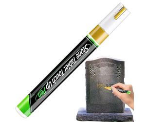 Feutre Doré Pierres Tombales, Stylo Peinture Dorée Imperméable Inscriptions Pierre Tombale, Stylos Marqueurs Dorés Peinture Pierres Tombales, Stylos Marqueurs Base Huile Résistants UV Pierre Tombale