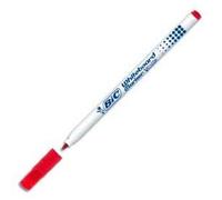 BIC Velleda 1721 Feutres pour Tableau Blanc Effaçables à Sec Pointe Conique Fine - Rouge, Boîte de 24