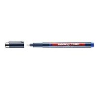 edding 1800 feutre fin de précision - bleu - 1 stylo - largeur de trait,25 mm - feutre fin pour une écriture et des esquisses précises - Pointe fine gainée métal - adapté aux règles et aux pochoirs