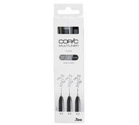 Feutre fin MULTILINER, set de 3, gris/noir